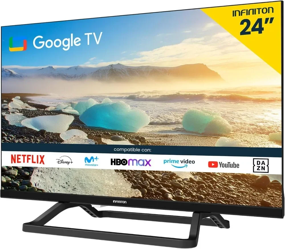 XMSJ-Infiniton TV LED 24 Pulgadas INTV A24G24 HD Google TV تلفزيون ذكي رسمي Chromecast DVB-T2 & DVB-S2 WiFi USB Grabador