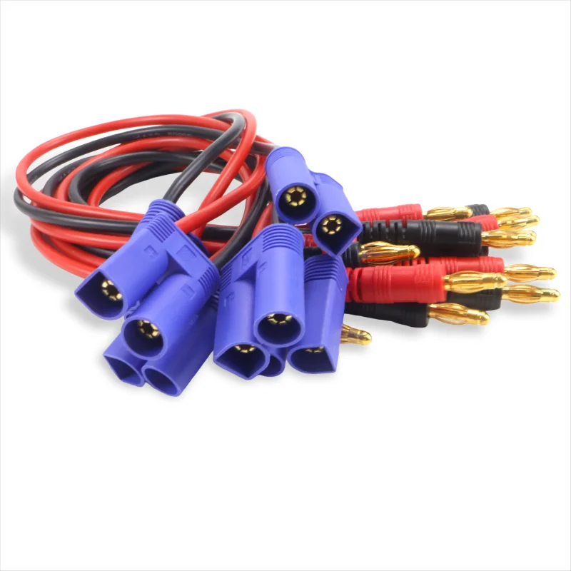 

1/6PCSEC5 Male Connector to 4.0mm Banana Male Plug Lipo Battery Balance Charging Cable 30cm/11.8inch Silicone Wire Charger Cable