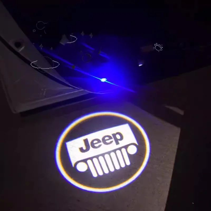 

2Pcs HD LED Car Door Logo Projector Welcome Lights for Jeep Wrangler Grand Cherokee Avenger Compass Wagoneer Gladiator Patriot R