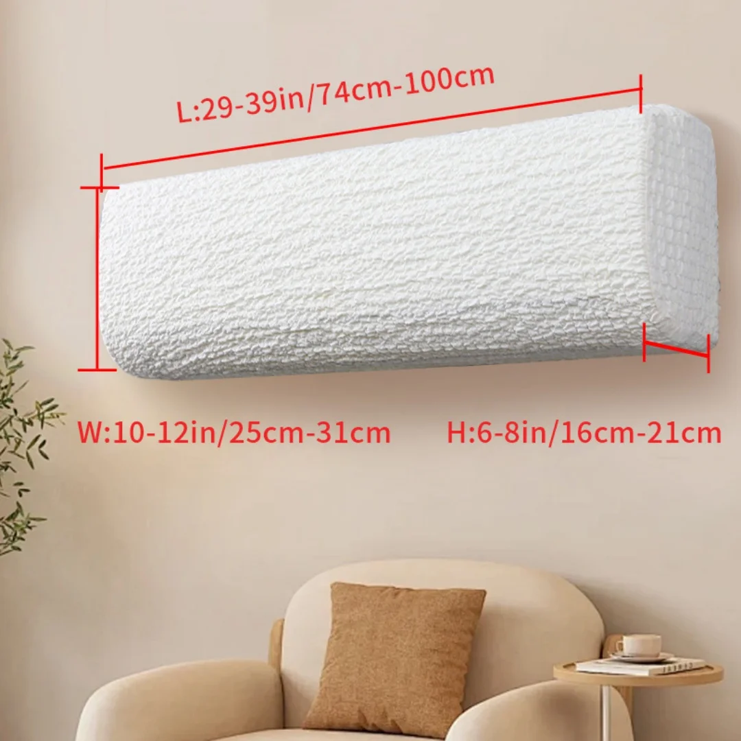 1PC Dustproof Air Conditioning Cover Wall Air Wall Mounted Fan Dust Cover Elastic Fabric Home Decor Air Conditioner Protector