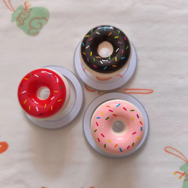 สําหรับ Magsafe แม่เหล็กน่ารักการ์ตูน 3D Donut Candy Griptok ฝาครอบยึดน่ารักสีสัน Universal ขาตั้งโทรศัพท์สนับสนุน Caqa