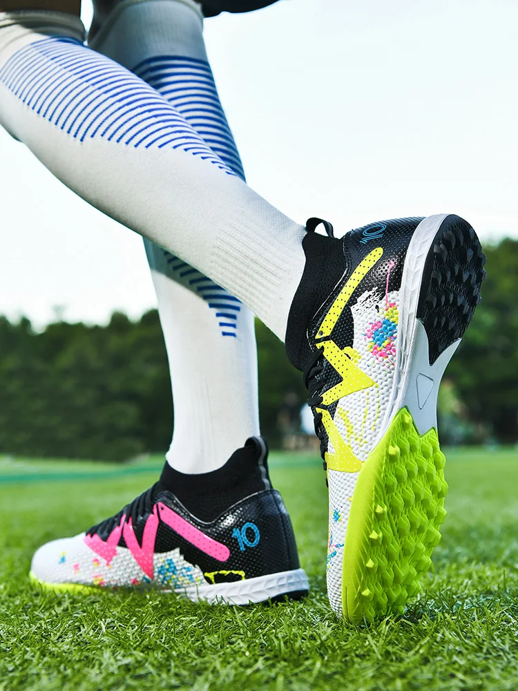 TF-Fußballschuhe für Erwachsene, verschleißfeste Gummisohle für Rasenplätze, leichte PU-Fußballschuhe für Herren, geeignet für Outdoor-Grasplätze. – Detail 5