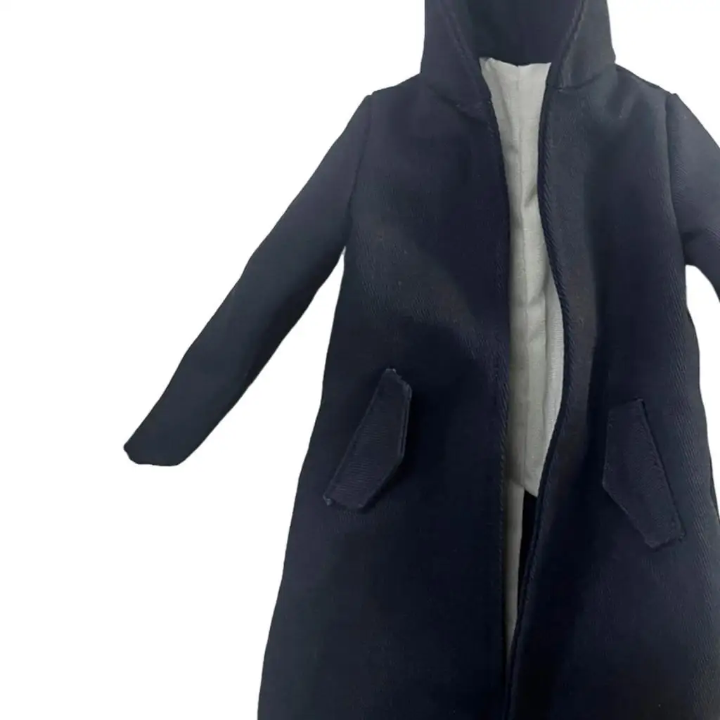Gabardina con capucha a escala 1/6, accesorios de disfraz de abrigo de figura masculina, atuendo