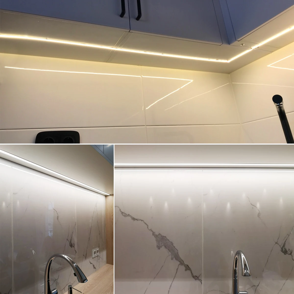 24V 12V 5V Wireless RF Remote LED COB Tape, Under Cabinet Light Ribbon with USB/EU/US Plug Adjust Brightness Indoor Wall Lamp