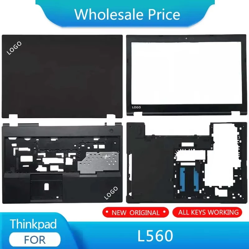 

New For ThinkPad L560 Laptop LCD Back Cover Front Bezel Upper Palmrest Bottom Base Case Keyboard Hinges