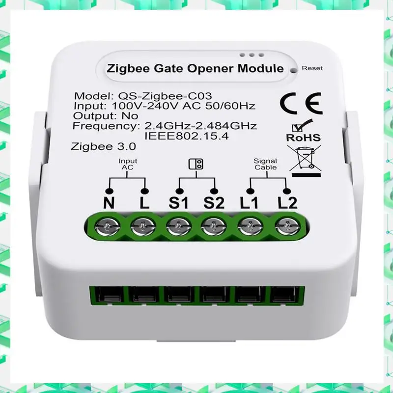 

3C Electron Smartzigbee Garage Door Opener - Remote Control Gate Accessory Compatible With Alexa & Googlehome,Smartzigbee Garage