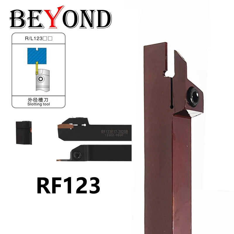 

BEYOND RF123 2020 2525 LF123 Grooving Turning Tool Holder CNC RF123G RF123E RF123H External Lathe Cutter Shank 3mm 4mm 5mm