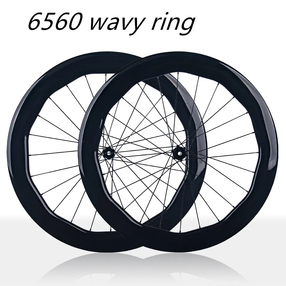 

6560mm Carbon Fiber Road Wheel Rim Height Road Disc Brake Wheelset Brake 60T Lightweight Aerodynamic Ratchet System