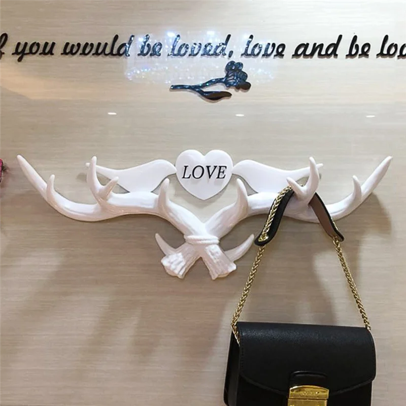 

Ultra Love Deer Hook, Clothes Hooks For Hanging Bags And Keys Without Punching Decorative Hooks, Black Durable