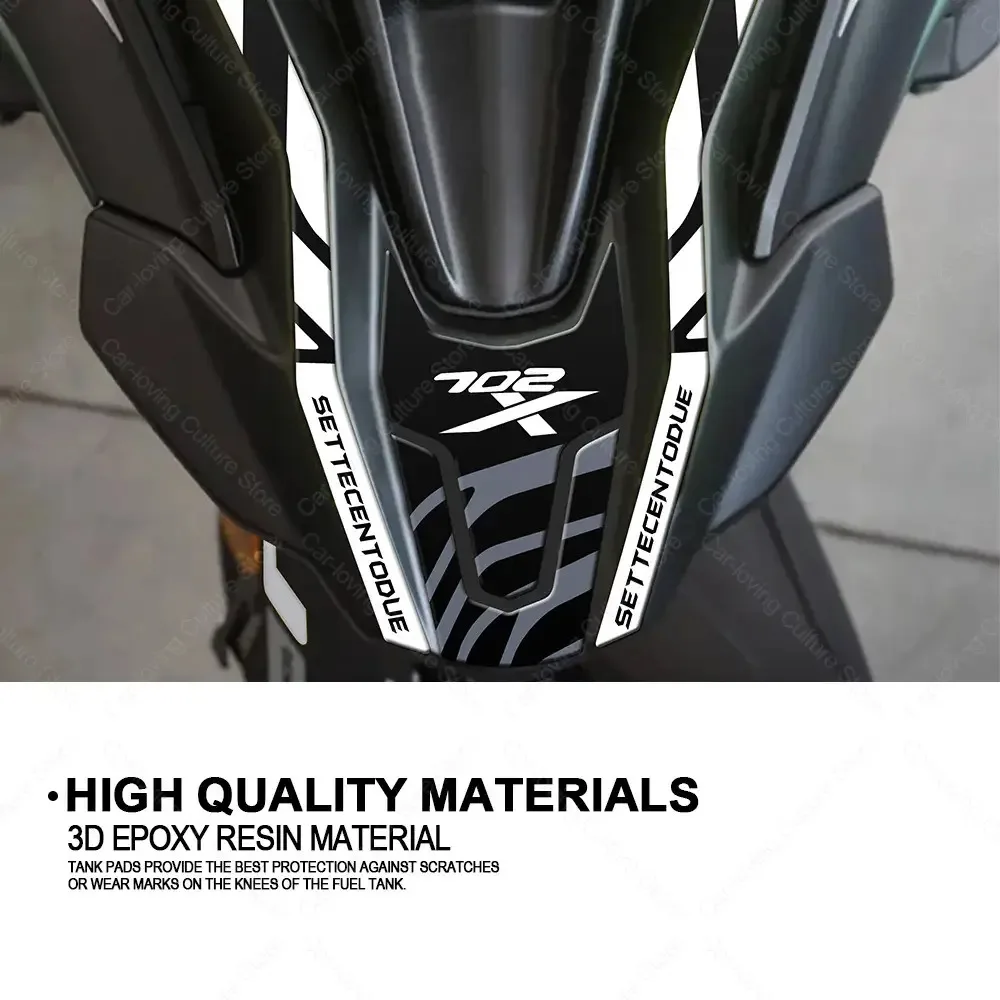 Ensemble d'autocollants de moto TRK 702X – Autocollant de protection imperméable pour bec avant, matériau ABS durable, conception résistante aux rayures