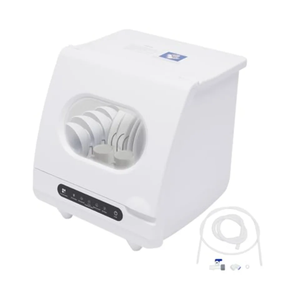 

Портативная настольная посудомоечная машина с 5 программами стирки Компактная мини-посудомоечная машина со шлангом для чистки посуды Ножи Вилки Пятно