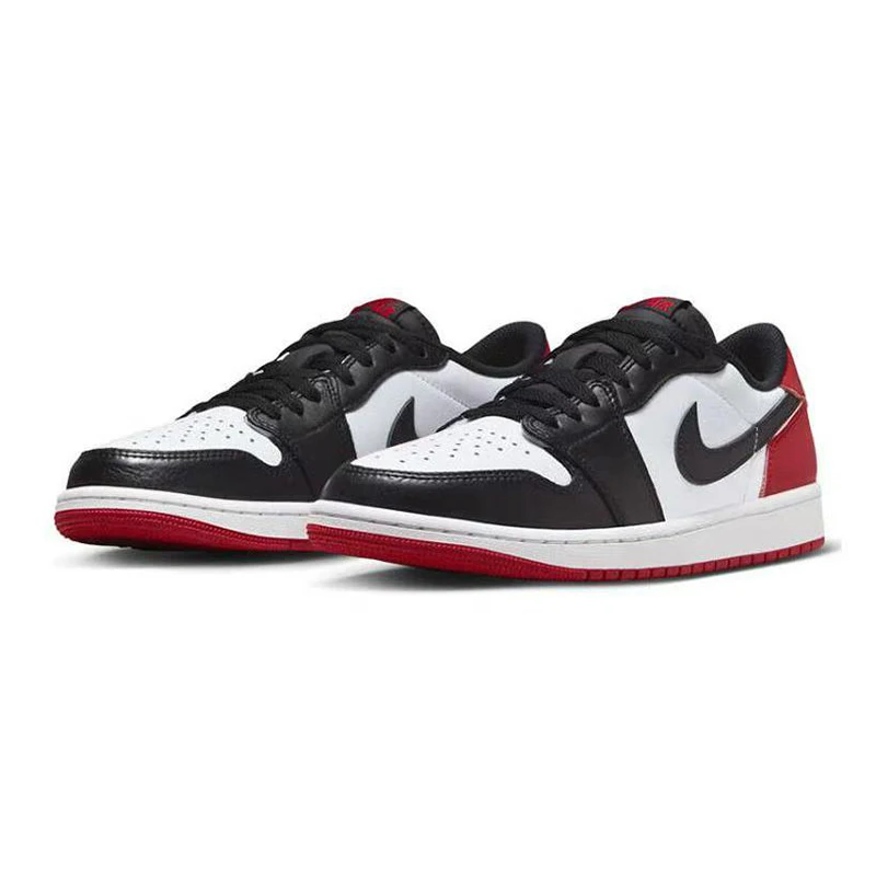 Nike Air Jordan 1 Low OG  mocha Classic White Black Red Unisex Comfortable Strap Retro Casual Low Top Basketball Shoe