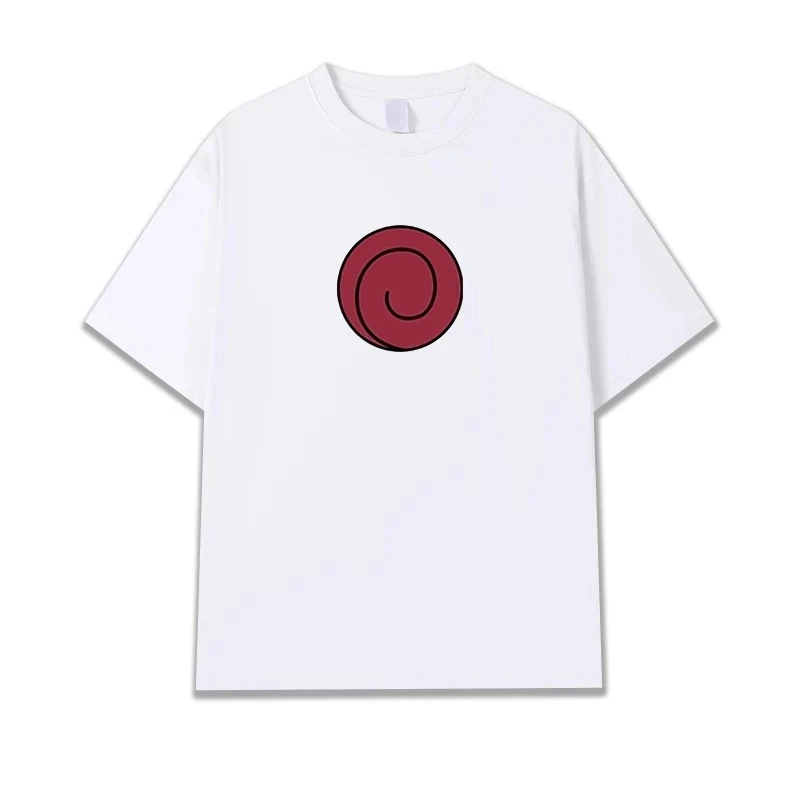 New Trendy Children's T-shirt Hot Selling Vortex Naruto Sasuke Pure Cotton Double-sided Printed Parent-child Short Sleeved Shirt