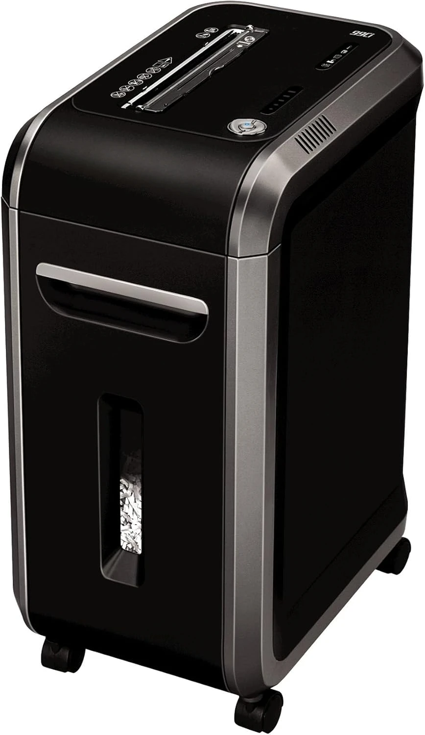 ‎Powershred 99Ci 18-Sheet 100% Jam-Proof Heavy Duty Crosscut Paper Shredder Machine for Office and Home, Black/Gray