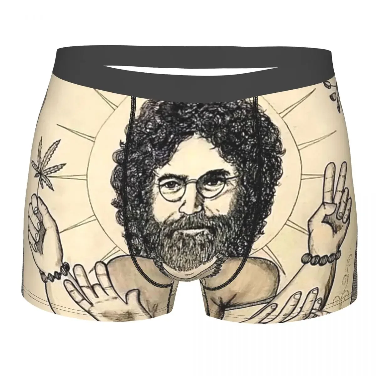 Jerry Garcia The Heirophant Tarot Card Underpants Breathbale Panties Male Underwear Print Shorts Boxer Briefs