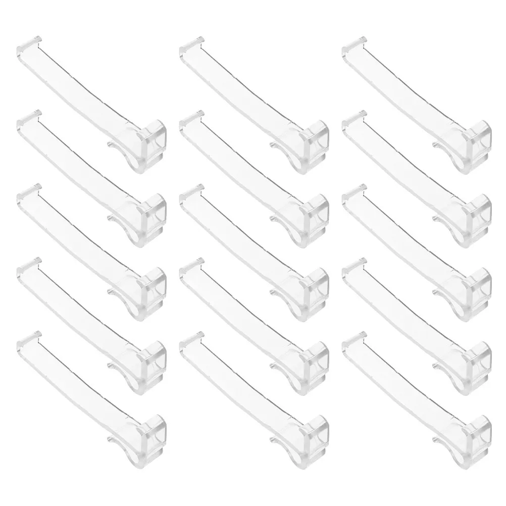 15Pcs Clear Plastic Valance Clips for Vertical Blinds Replacement Easy Install Universal Fit Secure Hold Transparent Blind
