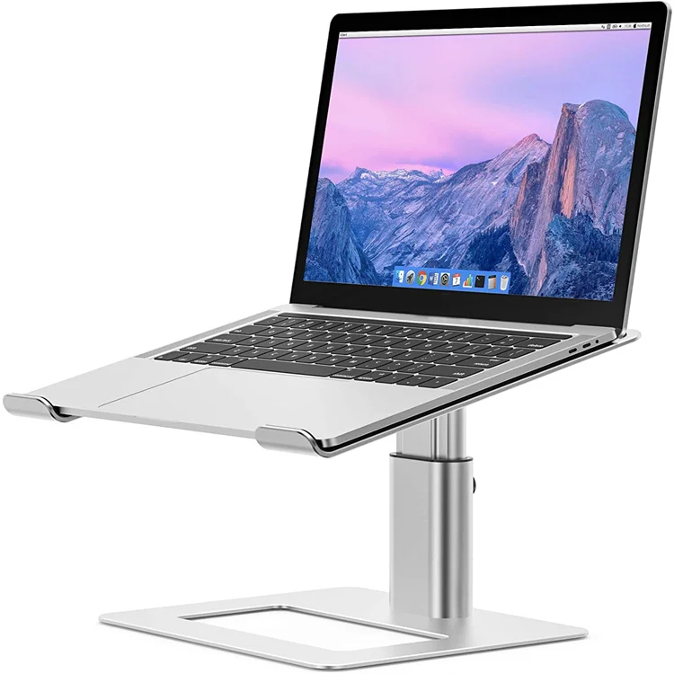 Adjustable Metal Laptop Riser Non Slip Silicone Desktop Notebook Stand For Office Desk