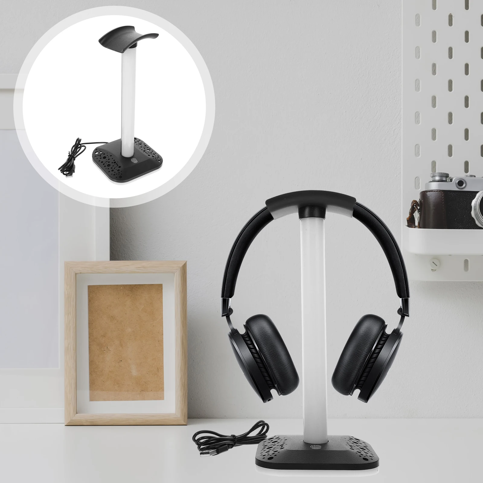 

Headphone Stand Plastic Durable Headset Holder Gaming Headphone Storage Rack Desktop Earphone Support Headset Stand