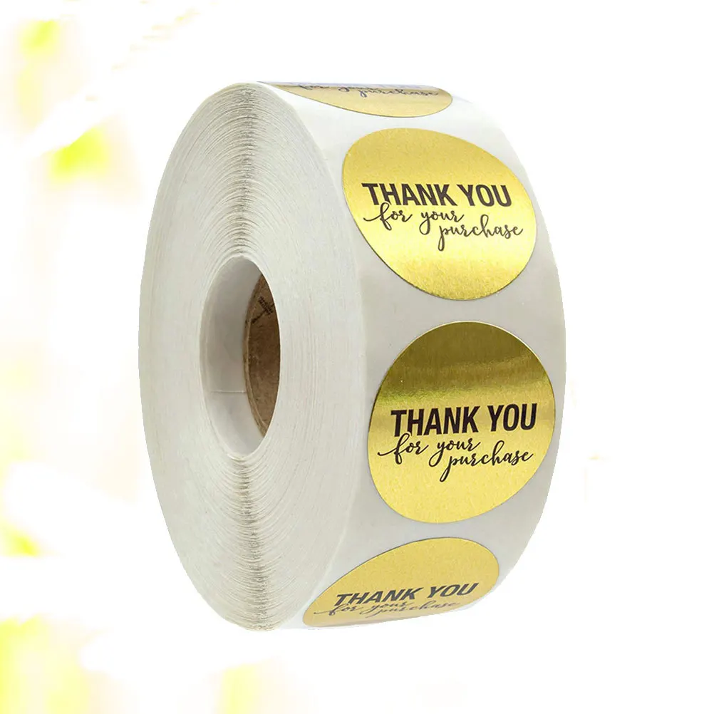 Thank You Sticker Circle Self-Adhesive DIY Wrapping Labels Candy Biscuit Gift Packing Stickers for Stationery