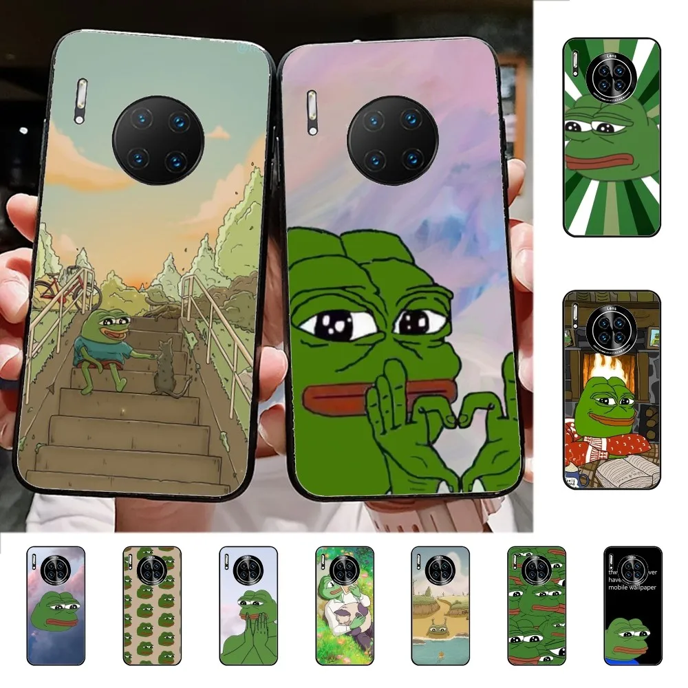 Funny Sad Frog Phone Case For Huawei Mate 10 20 30 40 50 lite pro Nova 3 3i 5 6 SE 7 pro 7SE