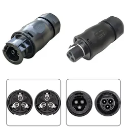 IP68 3-Pin AC SocketFemale + PlugMale Replacement For Inverters Compatible 10mm-13mm Cables AC Photovoltaic Quickly Connector