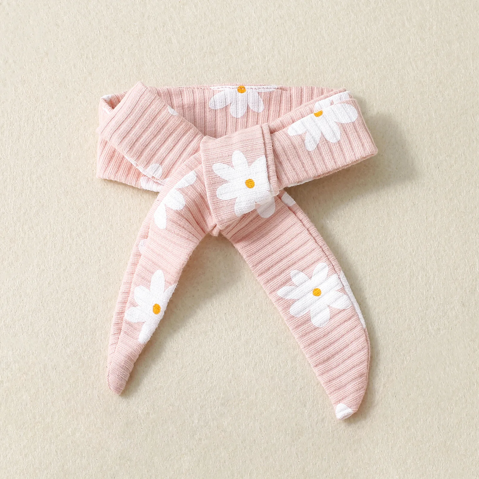 2PCS Summer Girl Crawling clothes Short Sleeve Cotton Short Sleeve Round Necked Striped Clothes with Flower Printing Headband
