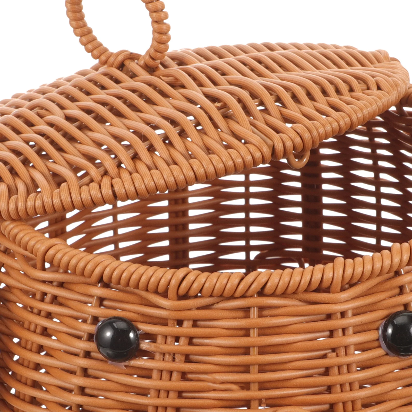

Woven Basket Storage Bin Lid Decorative Organizer for Home Kitchen Fruits Snacks Multipurpose Baskets Shelves Woven Storage Bins