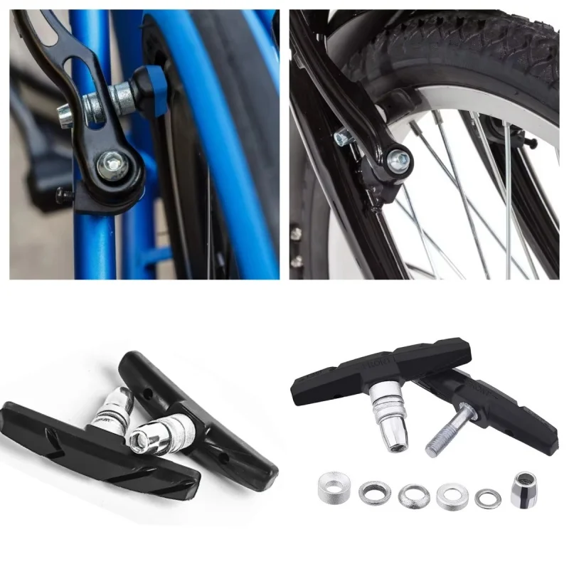 1/2/4/6/10 paires de plaquettes de frein silencieuses pour vélo de route et VTT, supports de frein V, blocs en caoutchouc, accessoires de cyclisme durables