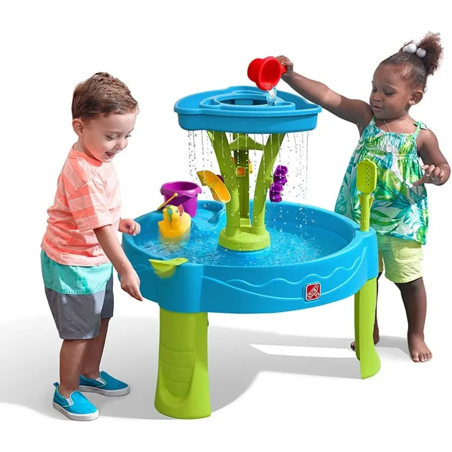 

Summer Showers Splash Tower Water Table for Kids, Outdoor Kids Water Sensory Table, Ages 1.5+ Years Old, 8 Piece Water Toy Acces
