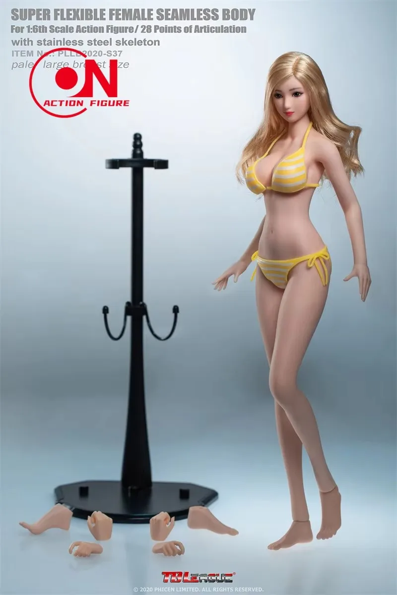 TBLeague 1/6 Abbronzatura femminile Corpo senza soluzione di continuità 12 '' Super flessibile Soldato Action Figure Corpo Bambole con scheletro in acciaio