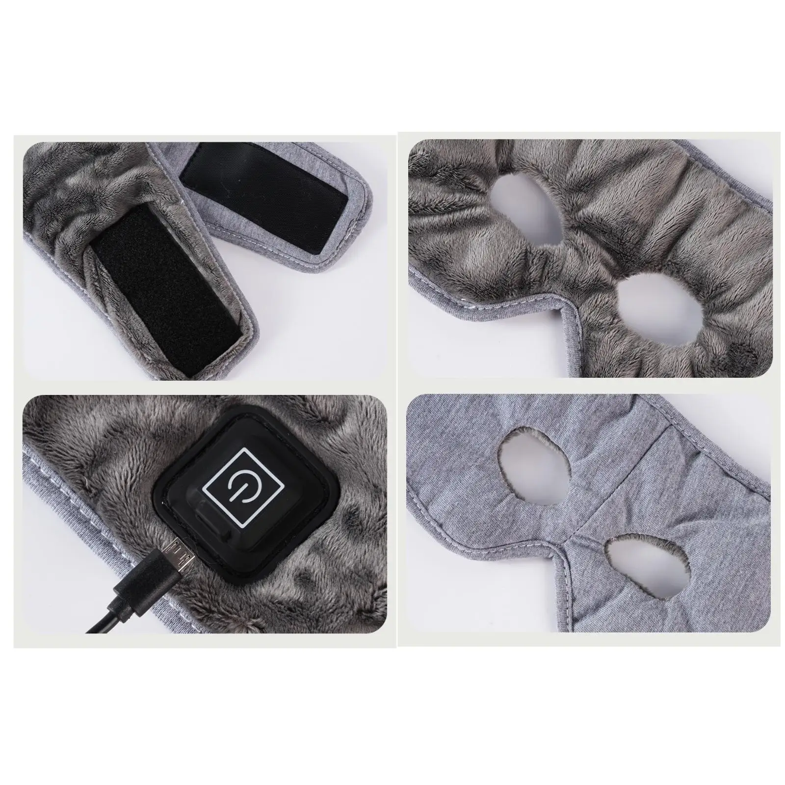 USB Cotton Heated Sleep Mask Adjustable Temperature Breathable Sleep Cover for Relaxing Eyes Night Travel
