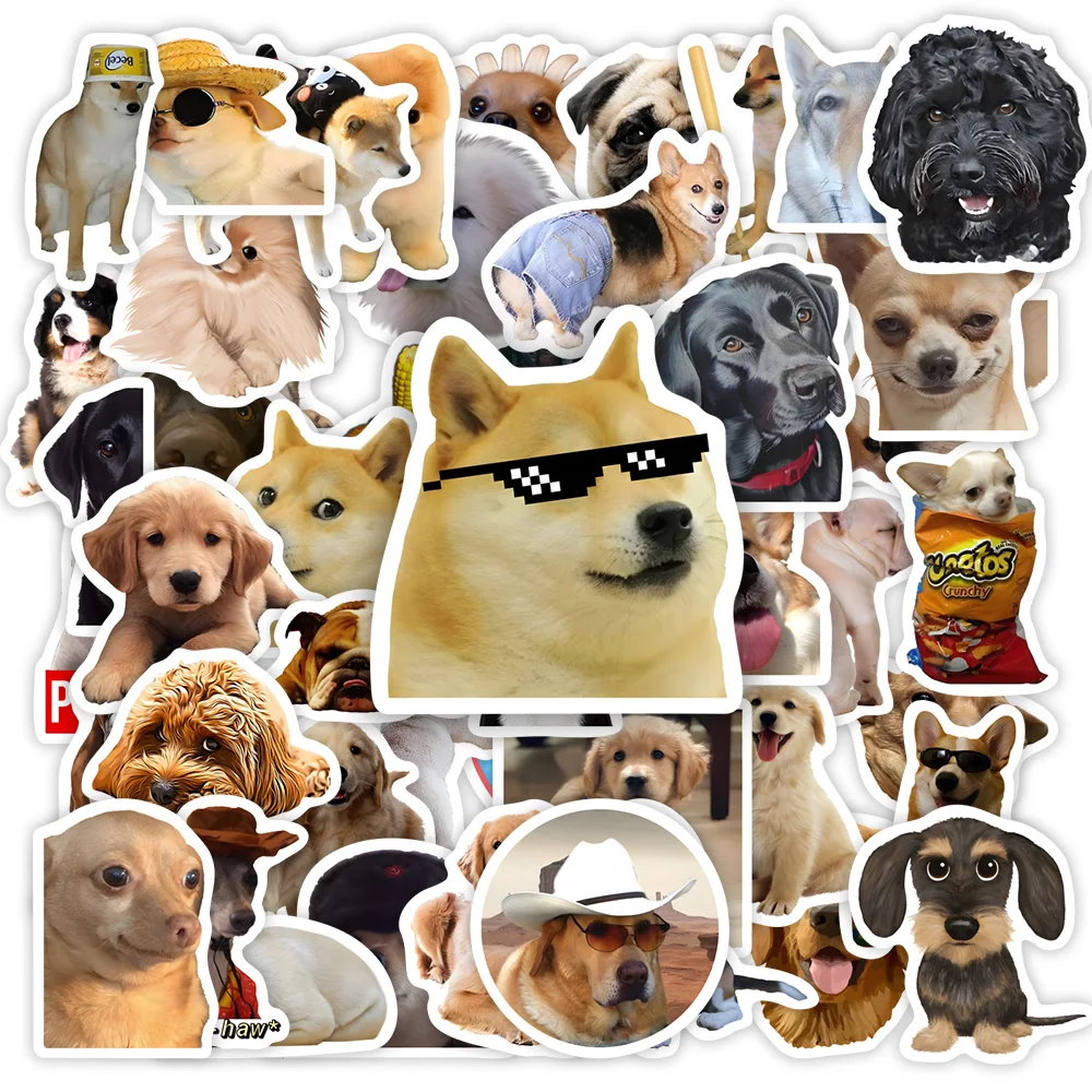 

Cute Funny Dog Pet Stickers DIY Toy Gift Decorative Decal for Phone Luggage Laptop Bottles Scrapbook Waterproof