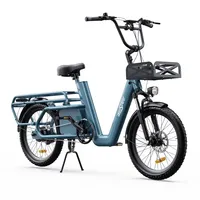 ONESPORT OT01 Electric Cargo Bike 650W Motor 48V 27Ah Battery 20*2.6-inch Tire E-Bike 25km/h Max Speed 100km Max Range