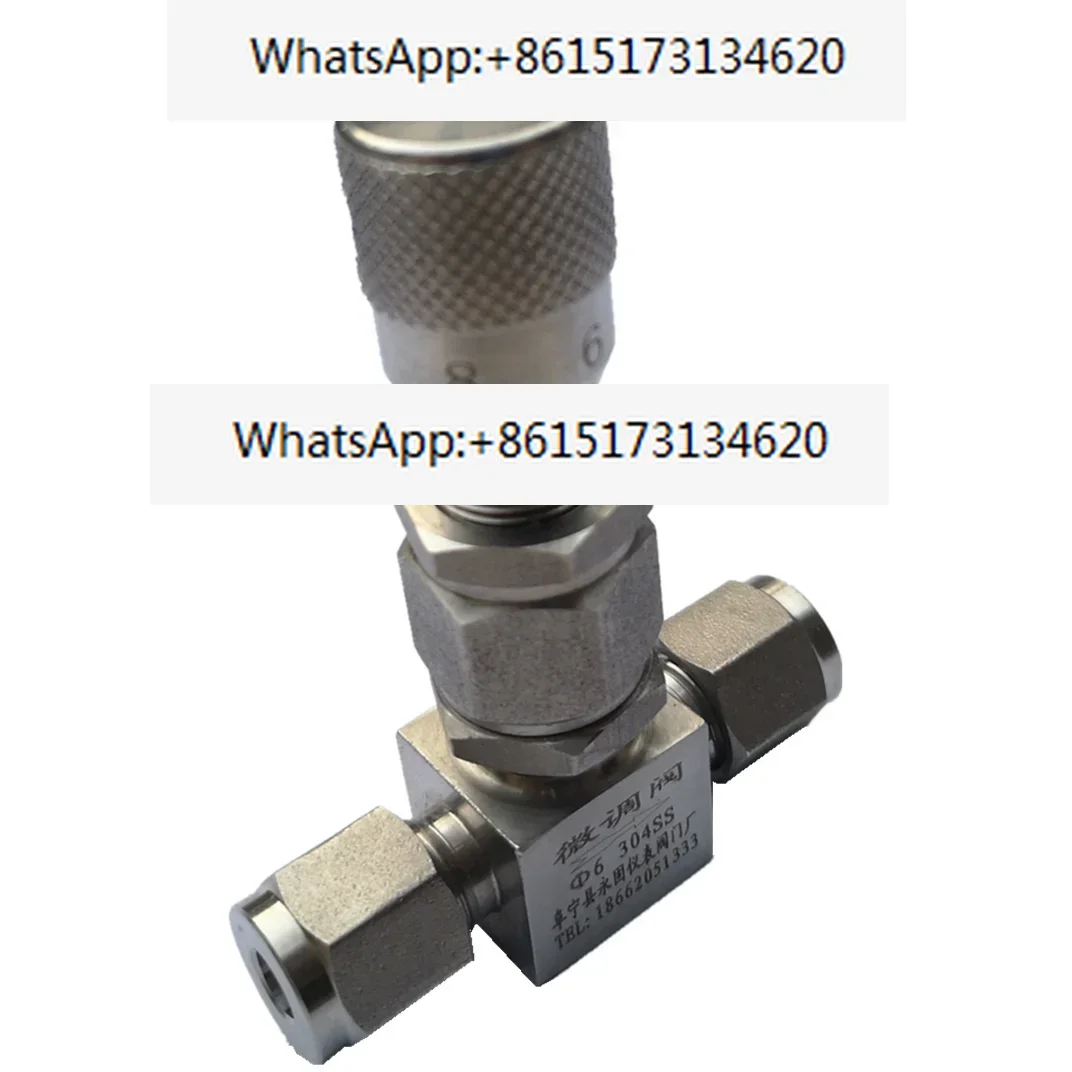 Stainless steel fine adjustment valve WL91H-320 high-precision micro adjustment valve with scale clamp sleeve 3mm 6mm