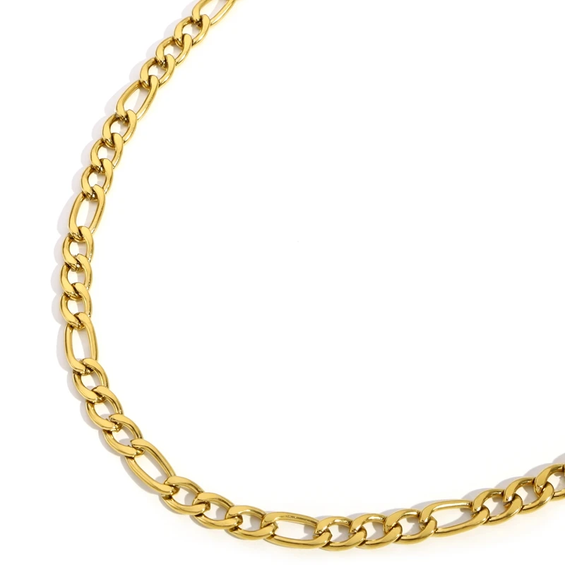 HIYEE 3MM-9MM Basic Punk 3:1NK Stainless Steel Cuban Curb Link Chain Necklace For Men 3 Color Male Neck Jewelry Accessories