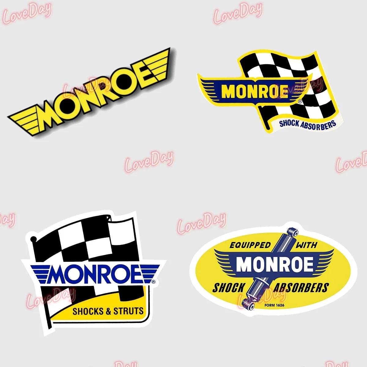 

Monroe Shocks Logo Car Sticker Decals Vinyl Vintage Racing Flag Decals Auto Motorcycle Racing Sponsor Sticker