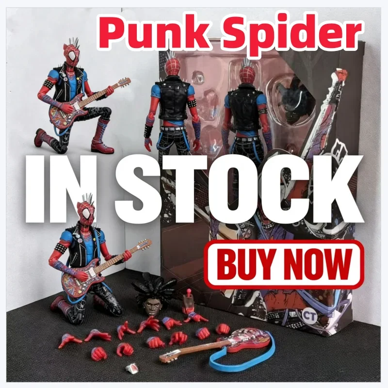 

В наличии! Горячая новинка! Фигурка CT Toys Spider-Punk Spiderman Across The Spider-Verse SHF, модель куклы, игрушка, подарок.