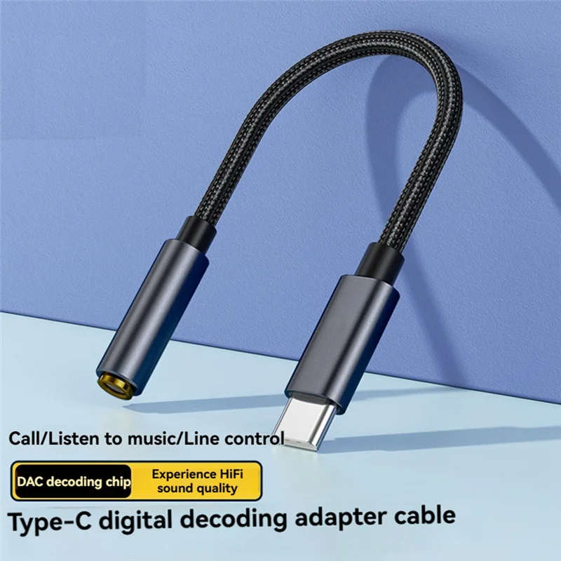 

Аудиокабель AAAEL-USB C на 3,5 мм, адаптер типа C на разъем 3,5 мм, адаптер USB C ЦАП, адаптер для декодирования цифрового чипа