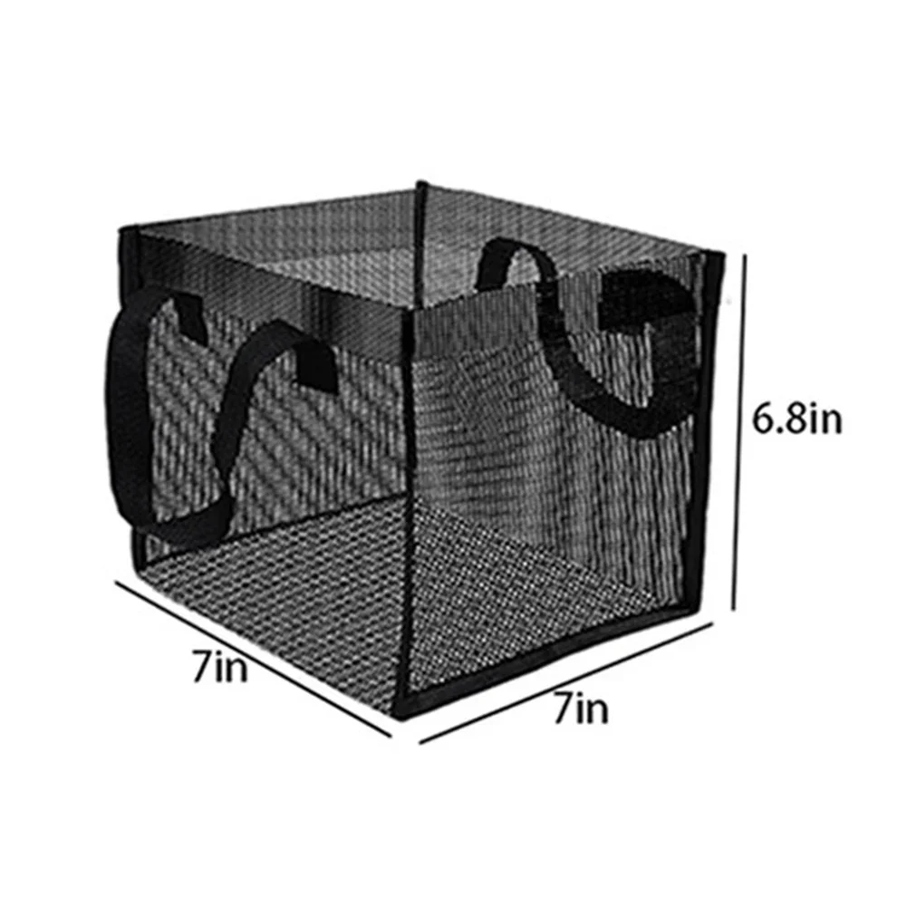 4pcs Fine Mesh Pond Planting Baskets with Handles for Aquatic Plants Water Lilies Lotus 7x7x6.8inch Square 7.2x7.2x7.1inch Round