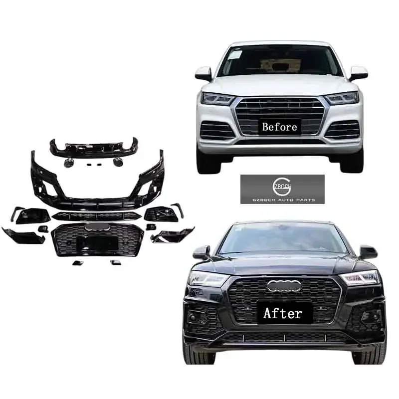 

PP Body Kits For 2017-2019 Audi Q5 Facelift SQ5 RSQ5 Star Shine Front Car Bumpers Rear Lip Bumper Diffuser Grill