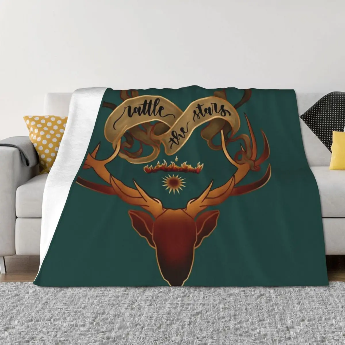 

Rattle the stars - Throne of Glass Throw Blanket Luxury Designer Decorative Beds Sofa Throw Blankets