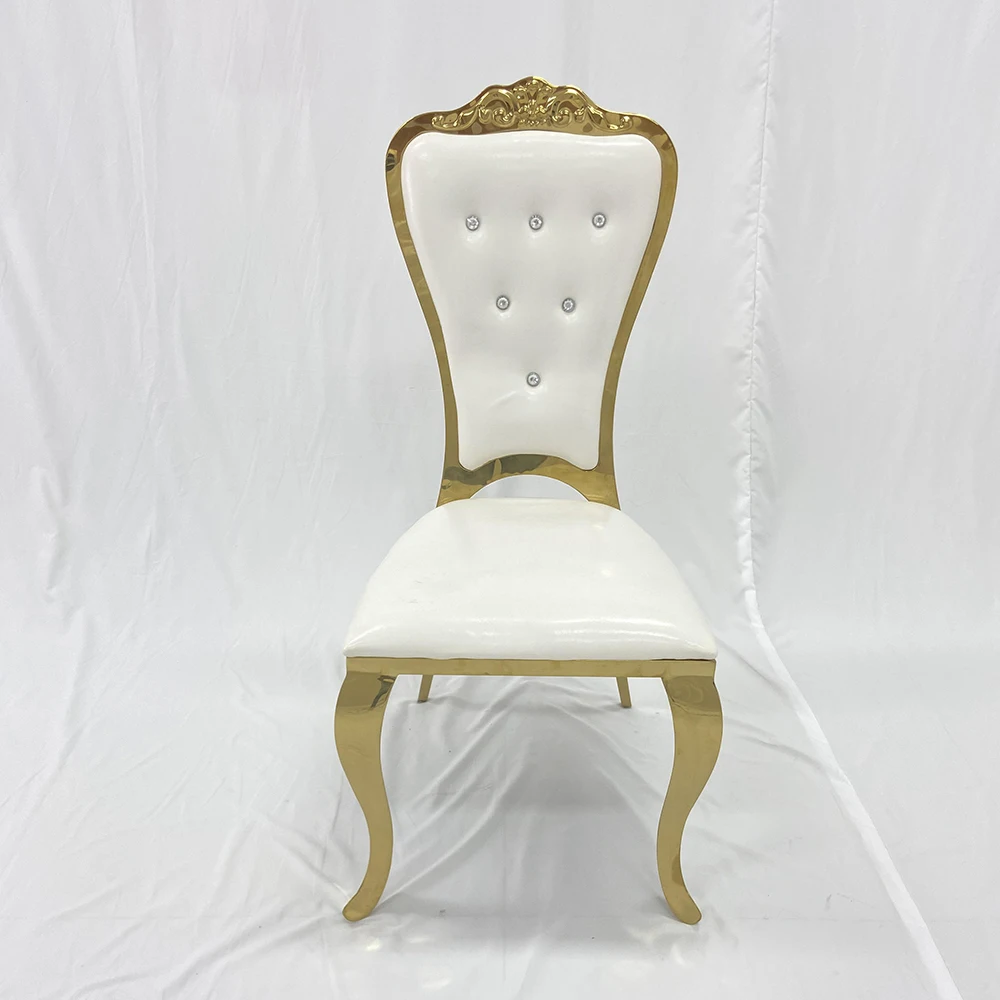 Stainless steel dining clear for banquet chiavari luxury king wholesale event cheap gold chair and tables throne wedding chairs