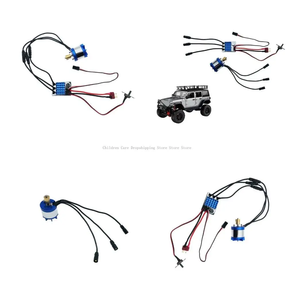 

2100KV Motor and ESC for MN128 Remote Control Car Upgrading Part Easy Installation Low Noise Operations Car Modified Part