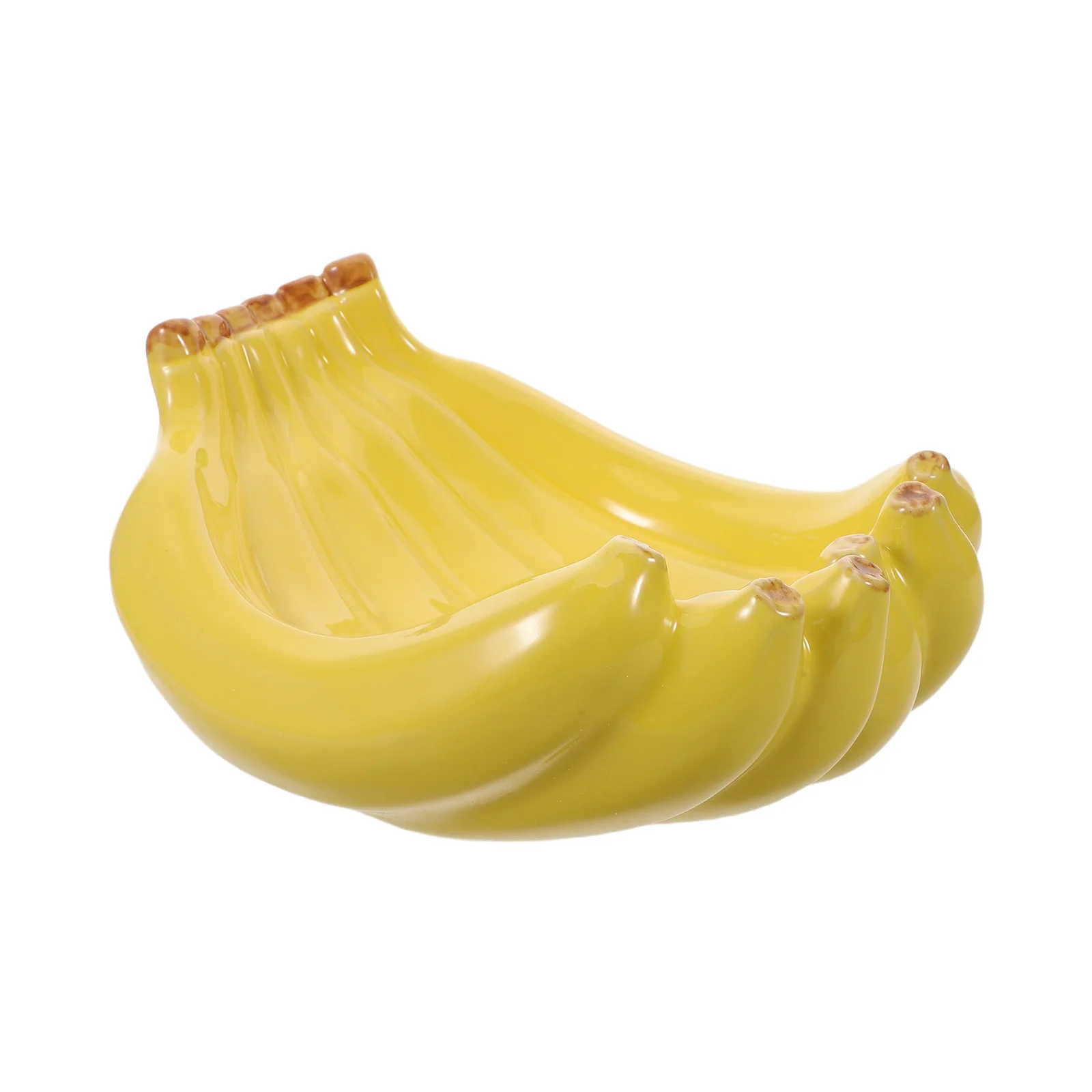 

Banana Fruit Plate PP Material Large Size Kitchen Storage Tray Transparent Fruit Holder Stand Organizer for Home Use
