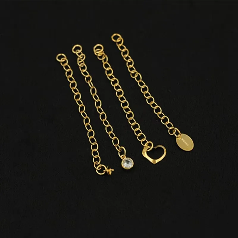 14K Gold gefüllt Verlängerungskette Halskette Armband Schmuck machen ovale Herz Zirkon Gold gefüllt Kette DIY Schmuckzubehör – Detail 10