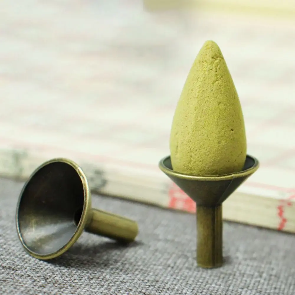 Incense Ornament Antique Backflow Incense Holder Handicraft Small Backflow Fragrance Base Alloy Craft Mini Incense Holder Gifts