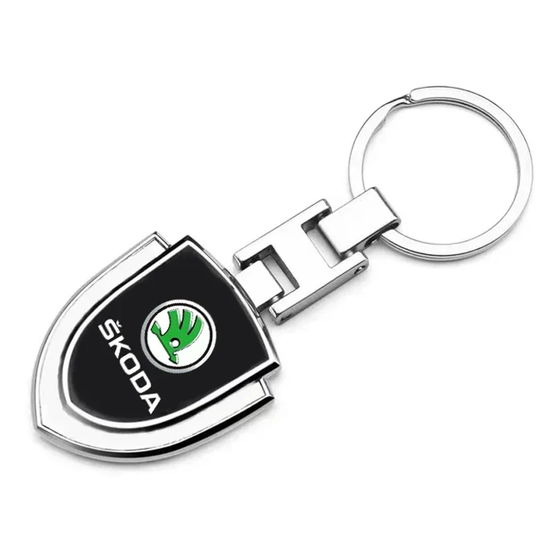 3D Metal Car Logo Key Rings Keyring Keychain For Skoda Octavia MK2 MK3 2 3 A7 Fabia Karoq Kodiaq Superb Rapid Kamiq Scala Yeti