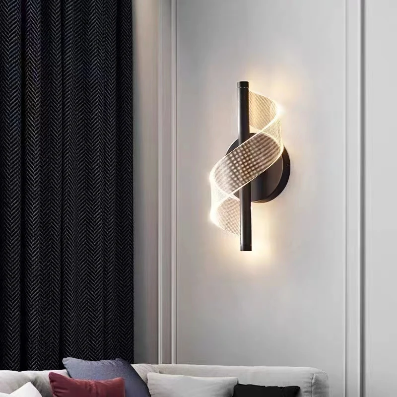 Modern Led Wall Light Nordic Rotation LED Wall Lamp for Living Room Bedroom Bedside Aisle Home Decor Indoor Sconce Lighting