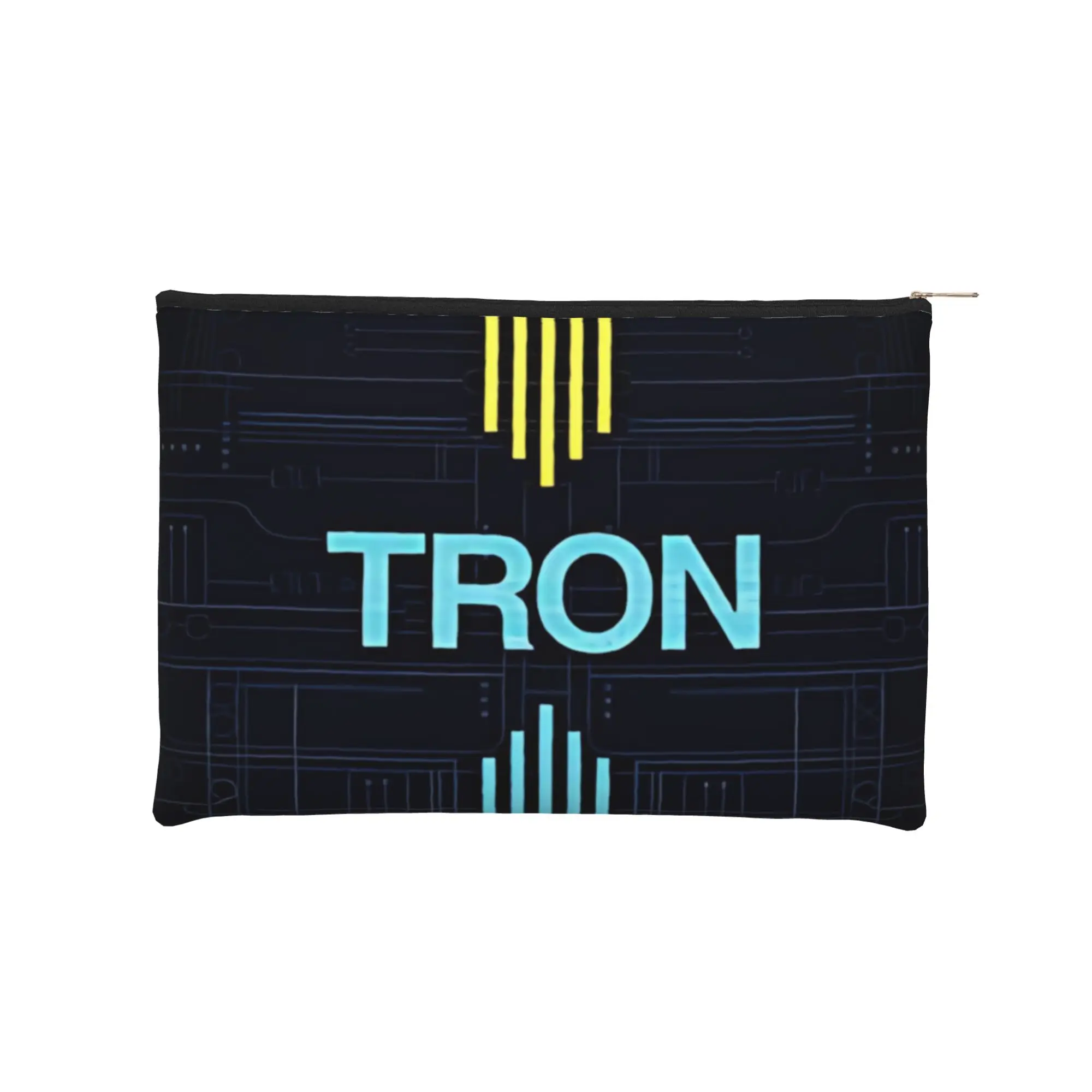 

Легкая косметичка Tron Ares, сине-желтая, с застежкой-молнией, для хранения туалетных принадлежностей, 1 шт.