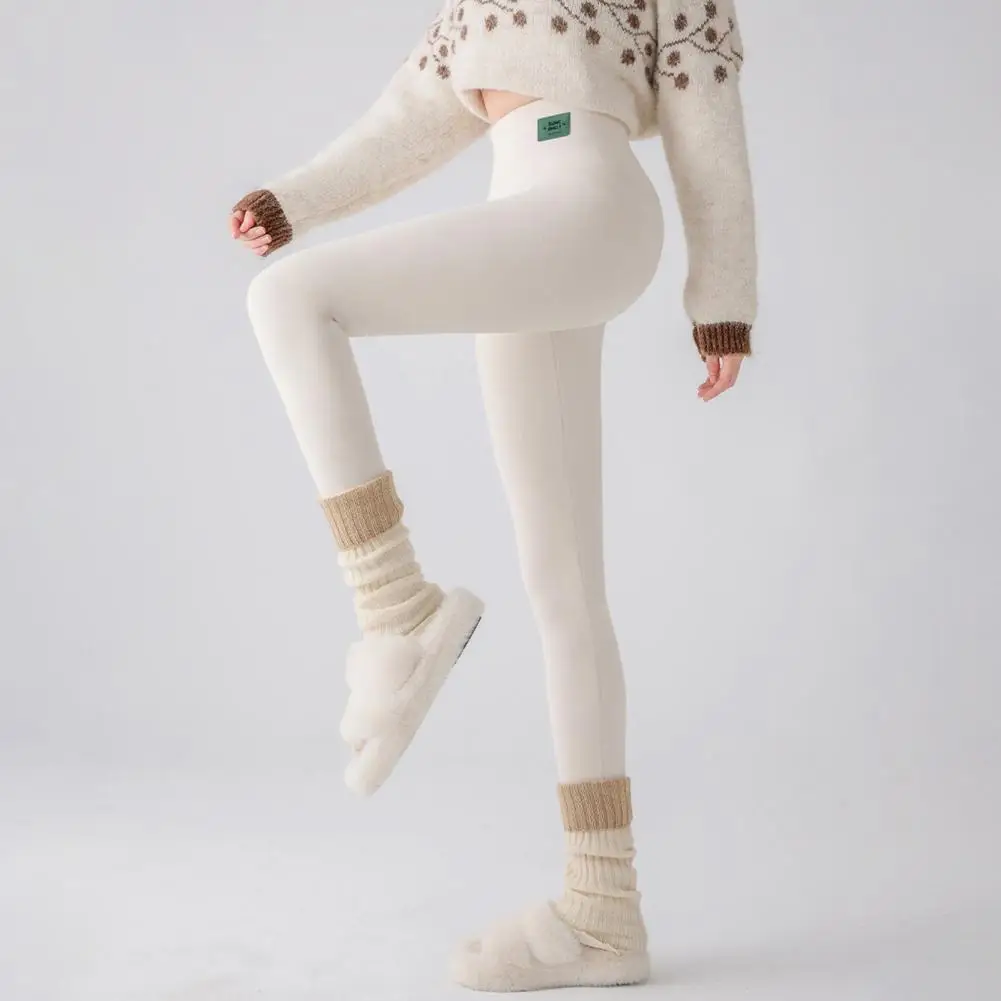 

Новые толстые леггинсы из бархата с высокой талией, термофлисовые леггинсы с подтяжкой ягодиц, длинные кальсоны, женские нижние женские брюки